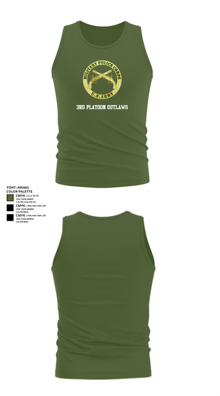 Tank Top, 3RD PLATOON OUTLAWS, Army, Teamtime, Team time, sublimation, custom sports apparel, team uniforms, spirit wear, spiritwear, sports uniforms, custom shirts, team store, custom team store, fundraiser sports, apparel fundraiser