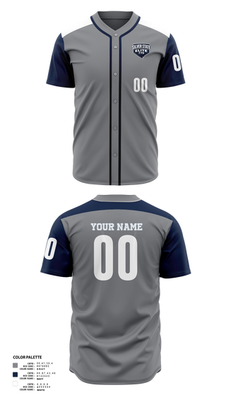 Full Button Baseball Jersey, Silver State Elite, Baseball, Teamtime, Team time, sublimation, custom sports apparel, team uniforms, spirit wear, spiritwear, sports uniforms, custom shirts, team store, custom team store, fundraiser sports, apparel fundraiser