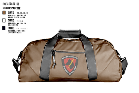 Duffle Bag, CFAY Security MWD, , Teamtime, Team time, sublimation, custom sports apparel, team uniforms, spirit wear, spiritwear, sports uniforms, custom shirts, team store, custom team store, fundraiser sports, apparel fundraiser
