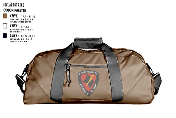 Duffle Bag, CFAY Security MWD, , Teamtime, Team time, sublimation, custom sports apparel, team uniforms, spirit wear, spiritwear, sports uniforms, custom shirts, team store, custom team store, fundraiser sports, apparel fundraiser