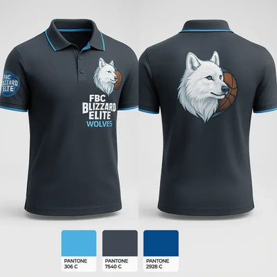 FBC Blizzard Elite Wolves 20278303 Short Sleeve Performance Polo - 21