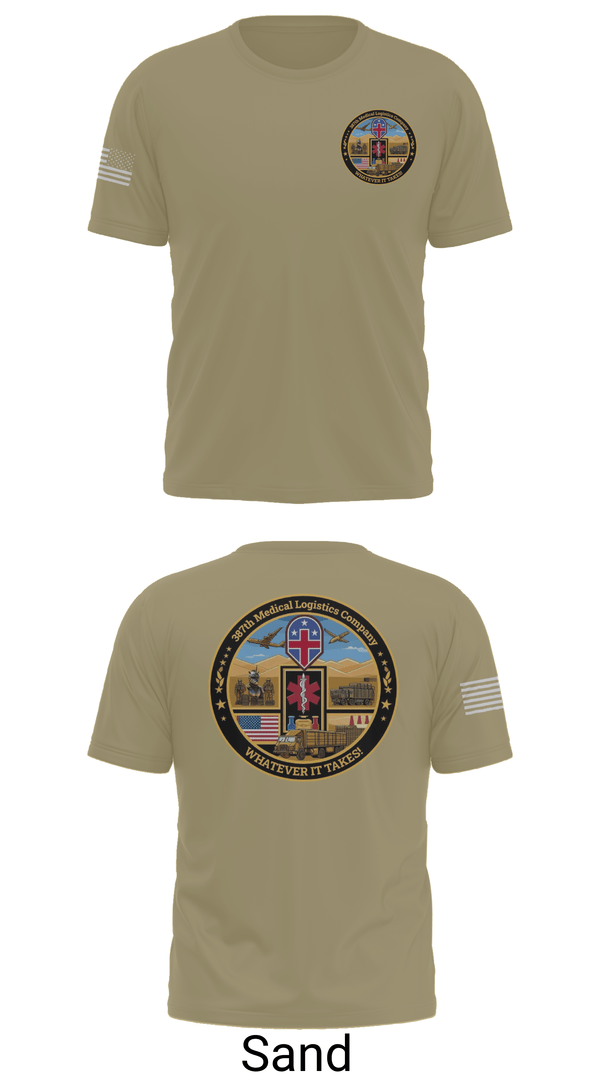 Short Sleeve Performance Shirt, 387th Medical Logistics Company, Army, Teamtime, Team time, sublimation, custom sports apparel, team uniforms, spirit wear, spiritwear, sports uniforms, custom shirts, team store, custom team store, fundraiser sports, apparel fundraiser