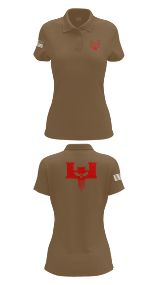 Womens Short Sleeve Performance Polo, B co 334th BEB, , Teamtime, Team time, sublimation, custom sports apparel, team uniforms, spirit wear, spiritwear, sports uniforms, custom shirts, team store, custom team store, fundraiser sports, apparel fundraiser