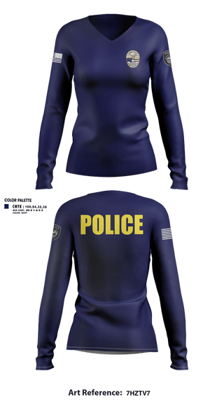 Womens Long Sleeve Vneck Shirt, Kimberly-Hansen Police Department, Police, Teamtime, Team time, sublimation, custom sports apparel, team uniforms, spirit wear, spiritwear, sports uniforms, custom shirts, team store, custom team store, fundraiser sports, apparel fundraiser