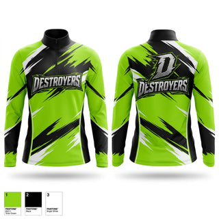 Quarter Zip Jacket, Midwest Destroyers, Softball, Teamtime, Team time, sublimation, custom sports apparel, team uniforms, spirit wear, spiritwear, sports uniforms, custom shirts, team store, custom team store, fundraiser sports, apparel fundraiser