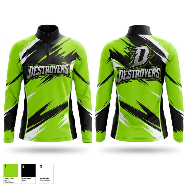 Quarter Zip Jacket, Midwest Destroyers, Softball, Teamtime, Team time, sublimation, custom sports apparel, team uniforms, spirit wear, spiritwear, sports uniforms, custom shirts, team store, custom team store, fundraiser sports, apparel fundraiser