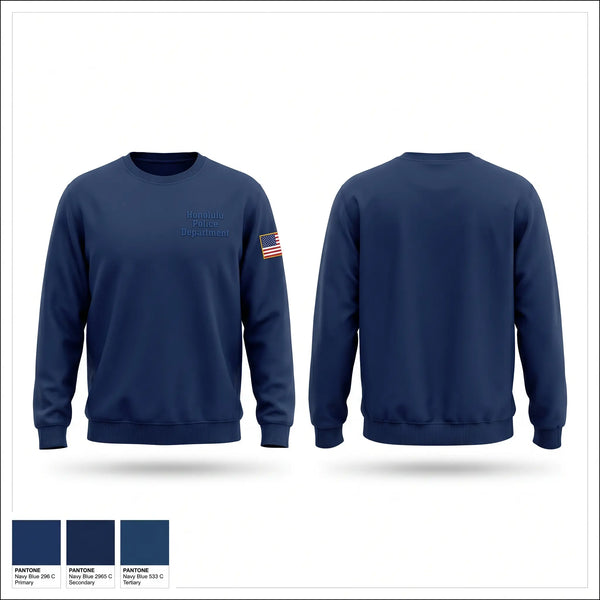 Crew Neck Sweatshirt, Honolulu Police Department, Police, Teamtime, Team time, sublimation, custom sports apparel, team uniforms, spirit wear, spiritwear, sports uniforms, custom shirts, team store, custom team store, fundraiser sports, apparel fundraiser