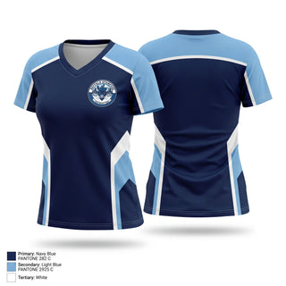 Womens Short Sleeve Vneck Shirt, Buffalo Stampede Sled Hockey Team, Ice Hockey, Teamtime, Team time, sublimation, custom sports apparel, team uniforms, spirit wear, spiritwear, sports uniforms, custom shirts, team store, custom team store, fundraiser sports, apparel fundraiser