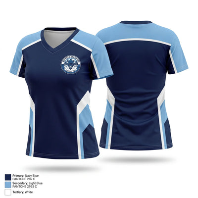 Buffalo Stampede Sled Hockey Team Women's Short Sleeve V-neck Shirt - 1