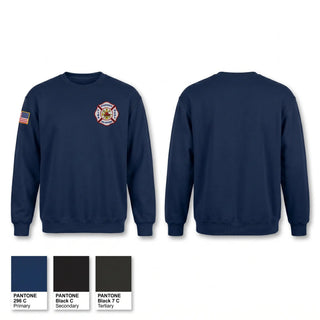 Crew Neck Sweatshirt, Stafford Fire Department, Fire Department, Teamtime, Team time, sublimation, custom sports apparel, team uniforms, spirit wear, spiritwear, sports uniforms, custom shirts, team store, custom team store, fundraiser sports, apparel fundraiser