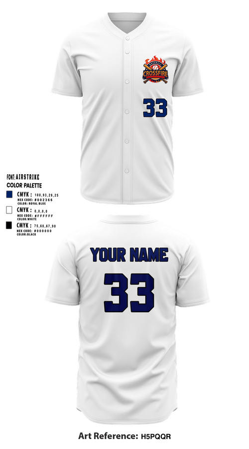 Full Button Baseball Jersey, Crossfire 12u, Baseball, Teamtime, Team time, sublimation, custom sports apparel, team uniforms, spirit wear, spiritwear, sports uniforms, custom shirts, team store, custom team store, fundraiser sports, apparel fundraiser