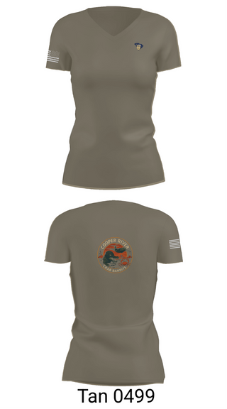 Womens Short Sleeve Vneck Shirt, Cooper River Crab Bandits, , Teamtime, Team time, sublimation, custom sports apparel, team uniforms, spirit wear, spiritwear, sports uniforms, custom shirts, team store, custom team store, fundraiser sports, apparel fundraiser