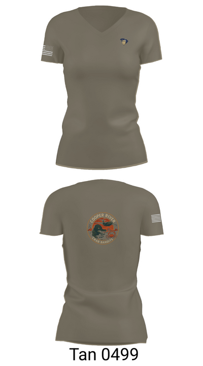 Cooper River Crab Bandits 83296088 Women's Short Sleeve V-neck Shirt - 65