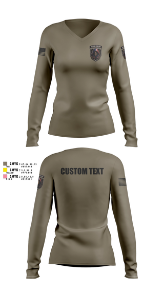 Womens Long Sleeve Vneck Shirt, Death DealersDeath Dealers Airsoft, Spirit Store, Teamtime, Team time, sublimation, custom sports apparel, team uniforms, spirit wear, spiritwear, sports uniforms, custom shirts, team store, custom team store, fundraiser sports, apparel fundraiser