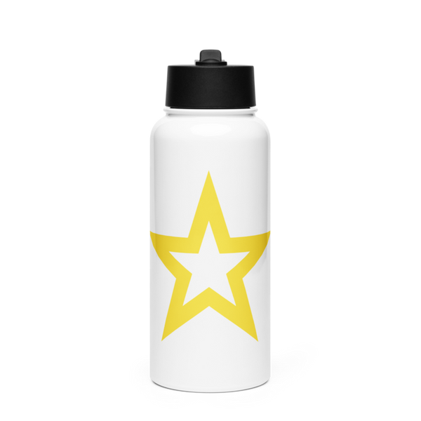 MHB Recruiting 37619164 Stainless Steel Water Bottle with a Straw Lid