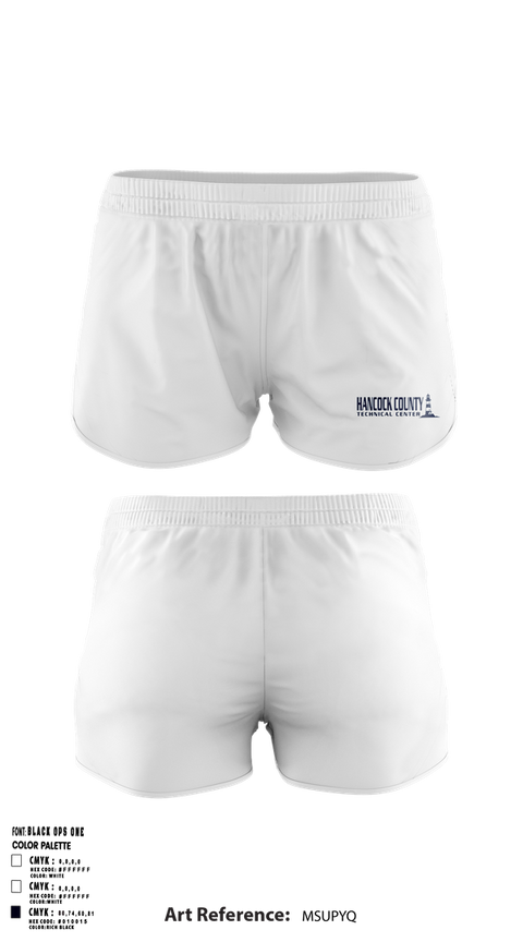 Womens Shorts, Hancock County Technical Center, Spirit Store, Teamtime, Team time, sublimation, custom sports apparel, team uniforms, spirit wear, spiritwear, sports uniforms, custom shirts, team store, custom team store, fundraiser sports, apparel fundraiser