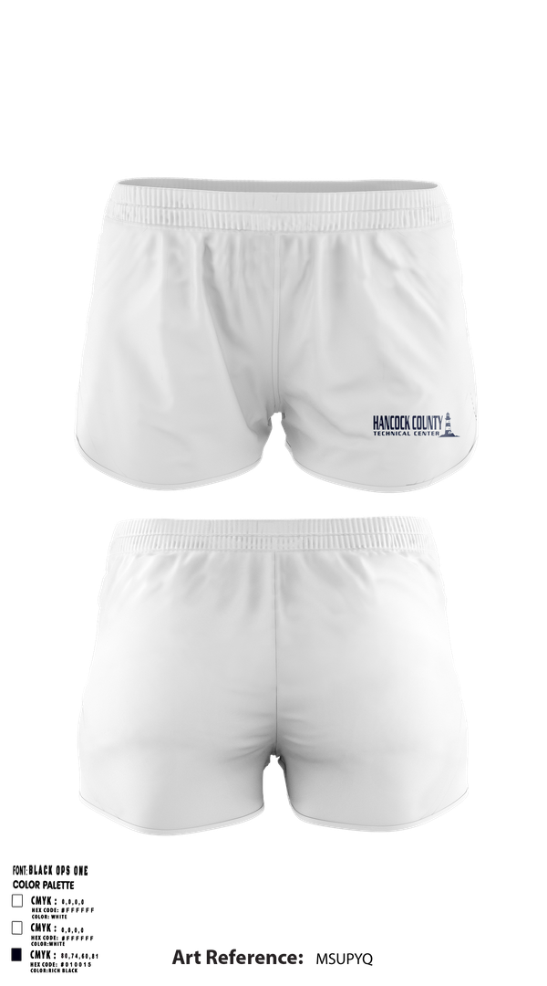 Womens Shorts, Hancock County Technical Center, Spirit Store, Teamtime, Team time, sublimation, custom sports apparel, team uniforms, spirit wear, spiritwear, sports uniforms, custom shirts, team store, custom team store, fundraiser sports, apparel fundraiser
