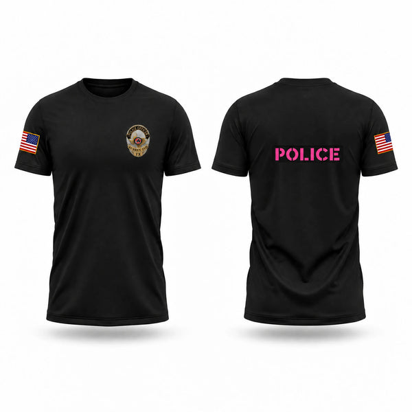 Aubrey ISD Police Old School Cotton Feel Shirt - 1