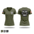 State Patrol K9 Unit Women's Short Sleeve V-neck Shirt - 1