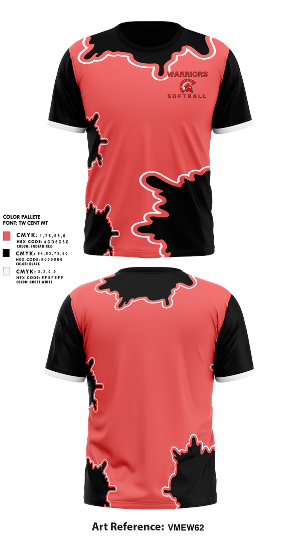 Short Sleeve Performance Shirt, Warriors, Softball, Teamtime, Team time, sublimation, custom sports apparel, team uniforms, spirit wear, spiritwear, sports uniforms, custom shirts, team store, custom team store, fundraiser sports, apparel fundraiser