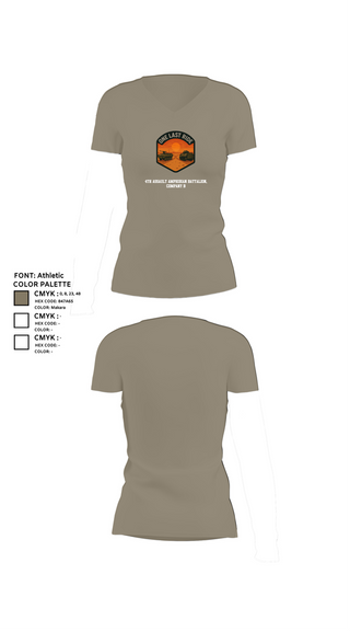 Womens Short Sleeve Vneck Shirt, 4th Assault Amphibian Battalion, Company B, , Teamtime, Team time, sublimation, custom sports apparel, team uniforms, spirit wear, spiritwear, sports uniforms, custom shirts, team store, custom team store, fundraiser sports, apparel fundraiser