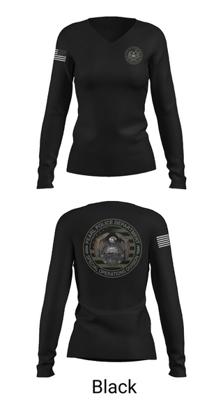 Womens Long Sleeve Vneck Shirt, Pearl Special Operations, Police, Teamtime, Team time, sublimation, custom sports apparel, team uniforms, spirit wear, spiritwear, sports uniforms, custom shirts, team store, custom team store, fundraiser sports, apparel fundraiser