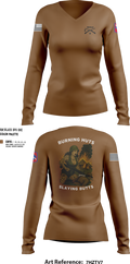 3 303rd B TRP 84676329 Women's Long Sleeve V-neck Shirt - 2