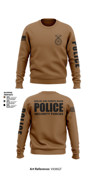 Crew Neck Sweatshirt, 96 SFS / Eglin Police, Air Force, Teamtime, Team time, sublimation, custom sports apparel, team uniforms, spirit wear, spiritwear, sports uniforms, custom shirts, team store, custom team store, fundraiser sports, apparel fundraiser