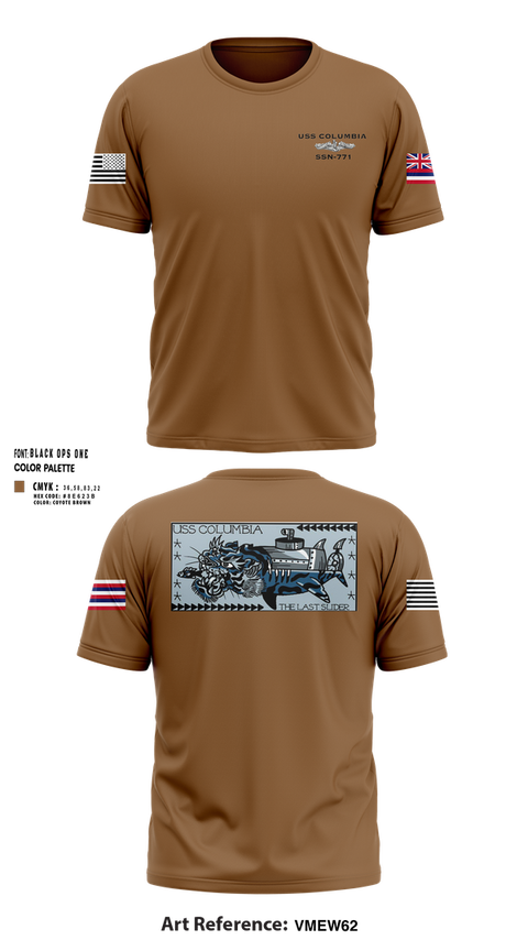 Short Sleeve Performance Shirt, USS Columbia, , Teamtime, Team time, sublimation, custom sports apparel, team uniforms, spirit wear, spiritwear, sports uniforms, custom shirts, team store, custom team store, fundraiser sports, apparel fundraiser