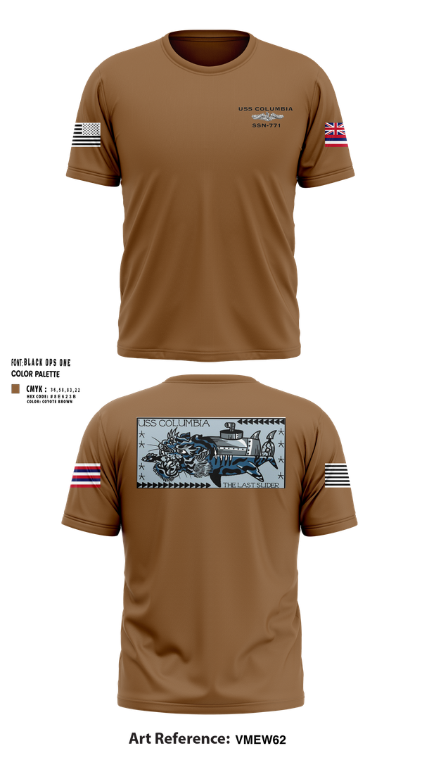 Short Sleeve Performance Shirt, USS Columbia, , Teamtime, Team time, sublimation, custom sports apparel, team uniforms, spirit wear, spiritwear, sports uniforms, custom shirts, team store, custom team store, fundraiser sports, apparel fundraiser