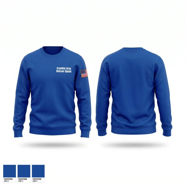 Crew Neck Sweatshirt, Crandon Area Rescue Squad, EMS/EMT, Teamtime, Team time, sublimation, custom sports apparel, team uniforms, spirit wear, spiritwear, sports uniforms, custom shirts, team store, custom team store, fundraiser sports, apparel fundraiser