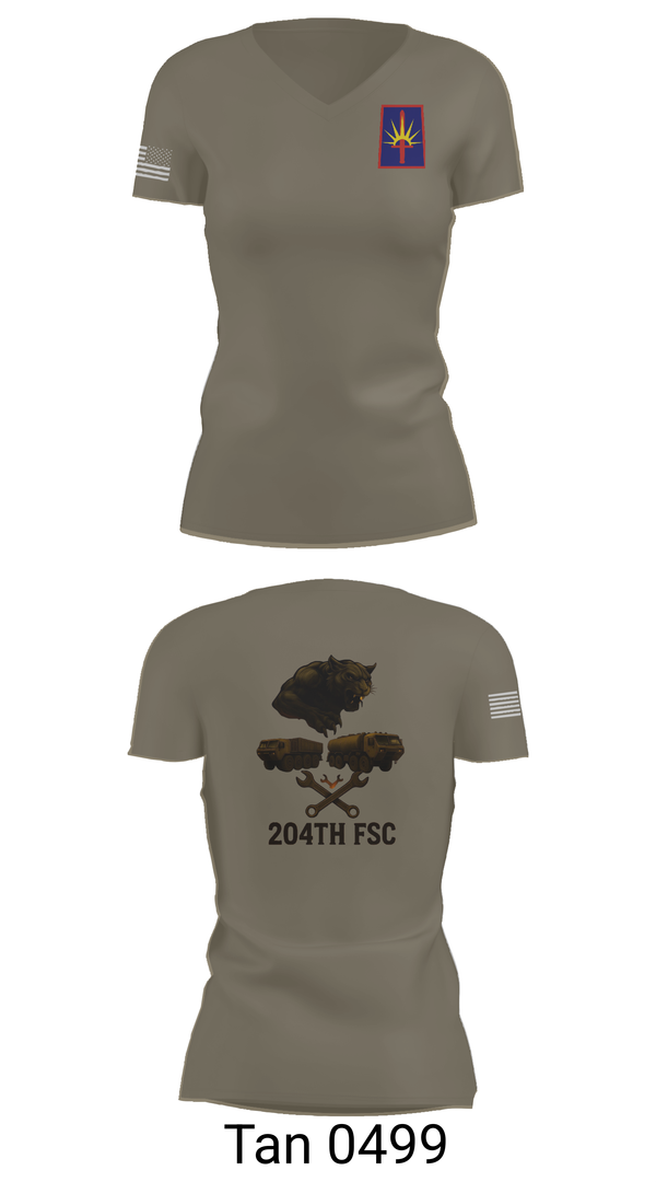 Womens Short Sleeve Vneck Shirt, 204thFSC, National Guard, Teamtime, Team time, sublimation, custom sports apparel, team uniforms, spirit wear, spiritwear, sports uniforms, custom shirts, team store, custom team store, fundraiser sports, apparel fundraiser