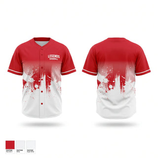 Full Button Baseball Jersey, legends baseball, Baseball, Teamtime, Team time, sublimation, custom sports apparel, team uniforms, spirit wear, spiritwear, sports uniforms, custom shirts, team store, custom team store, fundraiser sports, apparel fundraiser