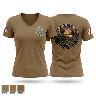 Womens Short Sleeve Vneck Shirt, 345 MP CO 3rd PLT, Army, Teamtime, Team time, sublimation, custom sports apparel, team uniforms, spirit wear, spiritwear, sports uniforms, custom shirts, team store, custom team store, fundraiser sports, apparel fundraiser