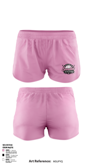 Womens Shorts, Republic Sandlot Sisters, Softball, Teamtime, Team time, sublimation, custom sports apparel, team uniforms, spirit wear, spiritwear, sports uniforms, custom shirts, team store, custom team store, fundraiser sports, apparel fundraiser