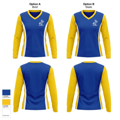 St Pete Pelicans Women's Long Sleeve V-neck Shirt - 1