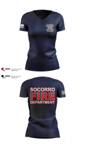 Socorro fire department  Women's Short Sleeve V-neck Shirt - 1