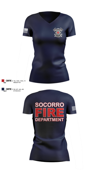 Womens Short Sleeve Vneck Shirt, Socorro fire department, Fire Department, Teamtime, Team time, sublimation, custom sports apparel, team uniforms, spirit wear, spiritwear, sports uniforms, custom shirts, team store, custom team store, fundraiser sports, apparel fundraiser