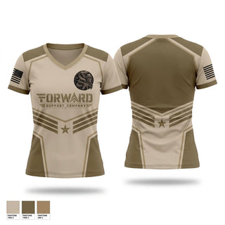 Womens Short Sleeve Vneck Shirt, E.Co 250th BSB, Army, Teamtime, Team time, sublimation, custom sports apparel, team uniforms, spirit wear, spiritwear, sports uniforms, custom shirts, team store, custom team store, fundraiser sports, apparel fundraiser