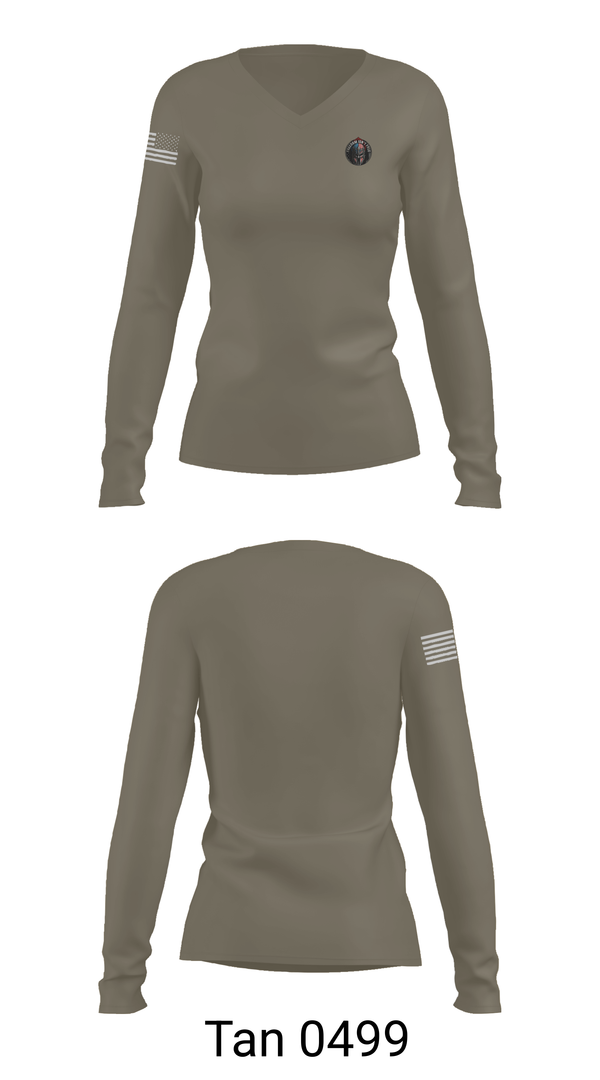 Womens Long Sleeve Vneck Shirt, 504th Infantry, , Teamtime, Team time, sublimation, custom sports apparel, team uniforms, spirit wear, spiritwear, sports uniforms, custom shirts, team store, custom team store, fundraiser sports, apparel fundraiser