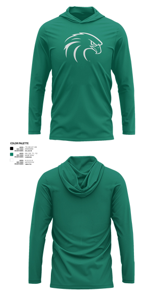 Long Sleeve Hooded Sun Shirt, NSU Riverhawks Football, , Teamtime, Team time, sublimation, custom sports apparel, team uniforms, spirit wear, spiritwear, sports uniforms, custom shirts, team store, custom team store, fundraiser sports, apparel fundraiser