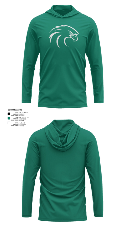 NSU Riverhawks Football 89263546 Long Sleeve Hooded Sun Shirt - 41