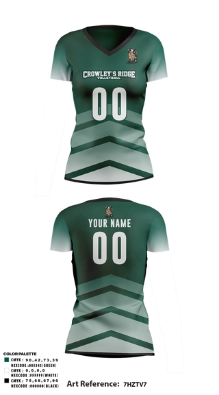Womens Short Sleeve Vneck Shirt, Crowley's Ridge College Volleyball, Women's Volleyball, Teamtime, Team time, sublimation, custom sports apparel, team uniforms, spirit wear, spiritwear, sports uniforms, custom shirts, team store, custom team store, fundraiser sports, apparel fundraiser