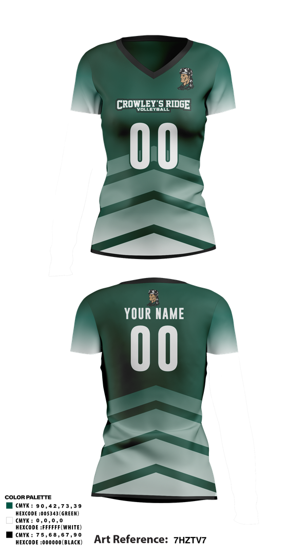 Womens Short Sleeve Vneck Shirt, Crowley's Ridge College Volleyball, Women's Volleyball, Teamtime, Team time, sublimation, custom sports apparel, team uniforms, spirit wear, spiritwear, sports uniforms, custom shirts, team store, custom team store, fundraiser sports, apparel fundraiser