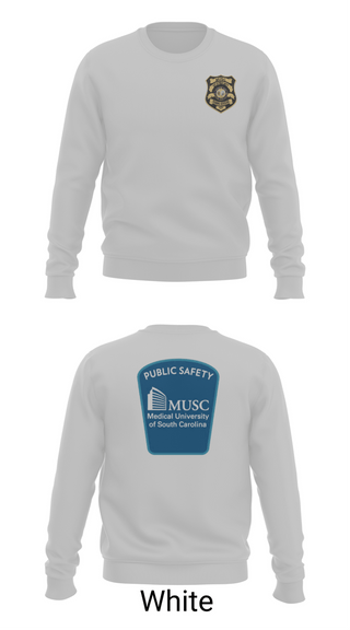 Crew Neck Sweatshirt, MUSC POLICE, Police, Teamtime, Team time, sublimation, custom sports apparel, team uniforms, spirit wear, spiritwear, sports uniforms, custom shirts, team store, custom team store, fundraiser sports, apparel fundraiser