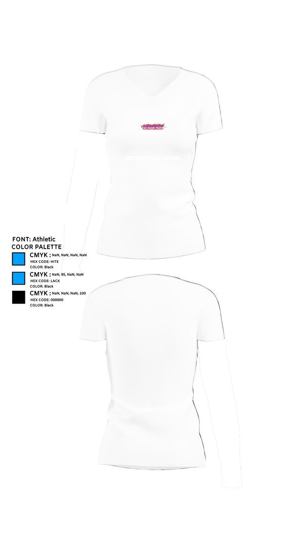 Womens Short Sleeve Vneck Shirt, Anderson Floor Covering, , Teamtime, Team time, sublimation, custom sports apparel, team uniforms, spirit wear, spiritwear, sports uniforms, custom shirts, team store, custom team store, fundraiser sports, apparel fundraiser