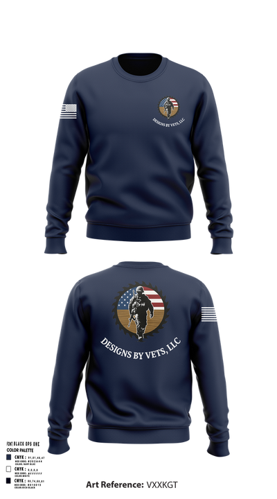Designs By Vets 85600951 Crew Neck Sweatshirt - 102