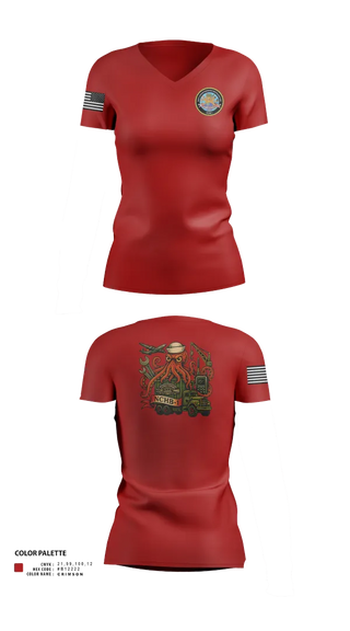 Womens Short Sleeve Vneck Shirt, Navy Cargo Handling Battalion One, Navy, Teamtime, Team time, sublimation, custom sports apparel, team uniforms, spirit wear, spiritwear, sports uniforms, custom shirts, team store, custom team store, fundraiser sports, apparel fundraiser