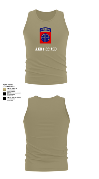 Tank Top, A.Co 1-22 ASB, , Teamtime, Team time, sublimation, custom sports apparel, team uniforms, spirit wear, spiritwear, sports uniforms, custom shirts, team store, custom team store, fundraiser sports, apparel fundraiser