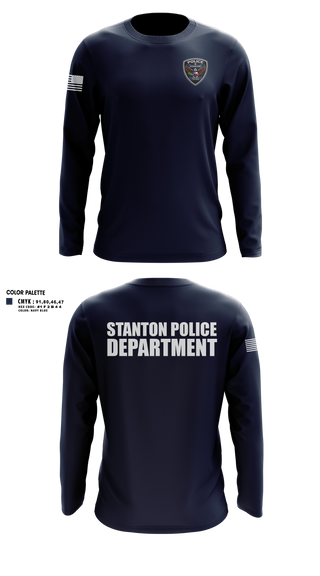 Long Sleeve Performance Shirt, Stanton Police, Police, Teamtime, Team time, sublimation, custom sports apparel, team uniforms, spirit wear, spiritwear, sports uniforms, custom shirts, team store, custom team store, fundraiser sports, apparel fundraiser